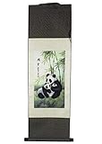 Chinesische hängende Wandrolle Chinesescroll dekorative Gemälde, Alien Storehouse Silk chinesische Gemälde Wandrolle for Aufhängen von Bildern – Panda