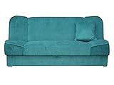 Mirjan24 Schlafsofa Gemini mit Bettkasten, 3 Sitzer Sofa, Couch mit Schlaffunktion, Bettsofa Schlafsofa Polstersofa Farbauswahl Couchgarnitur (Orinoco 85)