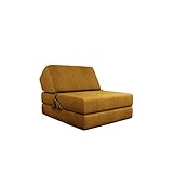 Mirjan24 Sofa Kevin Cord mit Schlaffunktion, Schlafsofa, Bettsessel, Klappmatratze, Faltmatratze, Gästebett Schlafcouch, Kinderzimmer (Poso 01)