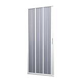 Forte BXF121001 Duschkabine mit Balg 1 Seite kürzbar 100-80, Weiß, 100-80 CM