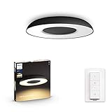 Philips Hue White Ambiance Deckenleuchte Still inkl. Dimmschalter 2350lm, schwarz, dimmbar, alle Weißschattierungen, steuerbar via App, kompatibel mit Amazon Alexa (Echo, Echo Dot)