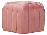 Beliani Pouf in Rosa aus hochwertigem Samtstoff sechseckige Form Murietta