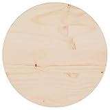 homiuse Tischplatte Rund Hellbraun Ø30x2,5 cm Massivholz Kiefer Holzplatte Massiv Holzplatte Rund Tischplatte Ersatzteil für Esstisch Couchtisch Garten Tische Langlebig Leicht Reinigen Eleganter