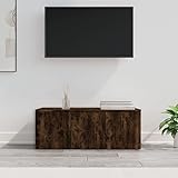 RAUGAJ TV-Schrank aus Eichenholz, 80 x 34 x 30 cm, Räucherholz