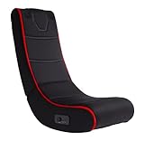 BluMill Gaming Sessel mit integrierten Lautsprechern, Entertainment Gaming Chair Mit Bluetooth Funktion, Platzsparend und Zusammenklappbar, Geeignet für Kinder und Teenager