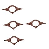 Operitacx 4 Stück Bastel-Fingerknopf-Ornamente Kaffee-Holzring