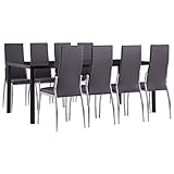 INLIFE 9-TLG. Essgruppe Kunstleder Grau,75.9kg,3053138