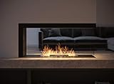Bioethanol Wand Einbaukamin Mit Schutzglas Inklusive Biokamin Rahmen Edelstahl Design (U1000.1)
