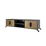 Vicco TV-Lowboard Marokko 150 x 40 cm, Fernsehschrank für Fernseher mit Stauraum (Anthrazit-Artisan)