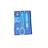12 in 1 Survival Kit Multitool Card Wanderkartenmesser Messer Liefert Notfallwerkzeuge Überlebensgeräte Wanderkarten Camping Accessoire Outdoor Supplies Für Outdoor Blue