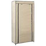 TEKEET Home Furniture Schuhschrank mit Abdeckung, cremefarben, 58 x 28 x 106 cm