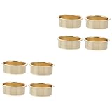 ABOOFAN 8 Stück Metall-Kerzenbecher-Dekorationen Mini-Kerze Reisekerze Kerzendosen Mit Deckel Kerzenbehälter Votivkerzenbecher Goldene Kerzenbecher Metallkerzenbecher