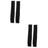 Veemoon 2 Paar Gaming-Stuhl-Armbezüge Schwarzer Bürostuhl Schwarzer Stuhl Schwarze Sitzbezüge Stuhl-Armlehnen-Ärmel Armschutz Stuhl-Armbezüge Protektoren Schwarzer Stoff Sessel