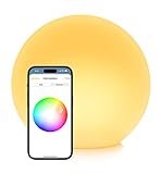 Eve Flare - Tragbare smarte LED-Kugelleuchte, wasserbeständig, weißes & farbiges Licht, 90 lm, Ø 25 cm, dimmbar, keine Bridge nötig, Bluetooth & Thread, App-Steuerung (Apple HomeKit)