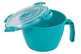 Maximex Mikrowellen-Tasse 900 ml - Mikrowellen-Geschirr, Polypropylen, 14 x 9.5 x 14 cm, Türkis