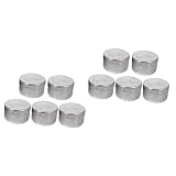 ULTECHNOVO 10 Stück Aluminiumbox Aluminium-Wägeschale Flüssigkeitsbehälter to-Go-Teller Mit Deckel Kleine Standschalen Zum Nachladen Boden-Wägehalter Metalltabletts Labor-Wägehalter