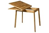 Nordic Story Esstisch Mini 2 (ausziehbar) • Platzsparend & ideal bei wenig Platz • Für kleine Küchen & Esszimmer • Massivholz (Eiche) • Eiche Natur • Holztisch (90-130 x 65 x 77 cm)