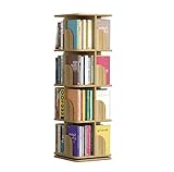 Bücherregal Kreatives Drehbares Bücherregal, Mehrschichtiges Bücherregal, Einfaches Regal, Eck-Bücherregal, Regal-Organizer, Heim-Bücherregale Bücherschrank Aufbewahrungsregal ( Color : 4 Tiers , Size