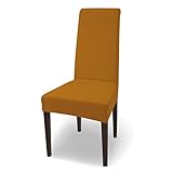 SCHEFFLER-Home Natalie Stretch Stuhlhusse Baumwolle/Stuhlabdeckung elastisch/Spann-Hussen Kupfer-Braun/Stuhlhussen für Freischwinger/Schonbezug Stuhl waschbar mit Gummiband