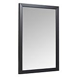 Amazon Basics Rechteckiger Wandspiegel, 50,8 x 71,1 cm, Standard-Rand, Schwarz