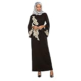 Eauptffy Sommerkleid Damen Shirtkleid Chiffon Kurzarm A-Linie Kleid Maxi Kaftan Damen Muslim Abendkleid Besticktes Abend Abaya Damenkleid Sexy Sommerkleider Damen Rashguard Neckholder Kleid Rot