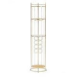 Wine Racks Golden Wrought Iron Wine Rack Decoration Display Rack Wine Glass Upside Down Wine Rack Free Standing Floor Storage Shelf Wine Rack Stand Wine Racks (Color : Gold)