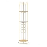 Wine Racks Golden Wrought Iron Wine Rack Decoration Display Rack Wine Glass Upside Down Wine Rack Free Standing Floor Storage Shelf Wine Rack Stand Wine Racks (Color : Gold)