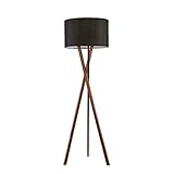 Lucande Tripod Stehlampe 'Auriane' (Skandinavisch) in Schwarz aus Textil u.a. für Wohnzimmer & Esszimmer (1 flammig, E27) - Stehleuchte, Floor Lamp, Standleuchte, Wohnzimmerlampe, Wohnzimmerlampe