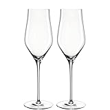 Leonardo Brunelli Sekt-Gläser 2er Set, spülmaschinenfeste Prosecco-Kelche, Champagner-Glas mit gezogenem Stiel, Schaum-Wein Gläser, 340 ml, 066418