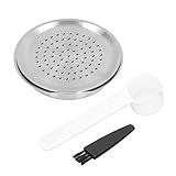 Miter Nachfüllbare Kaffeepads for die Küche, Wiederverwendbare Kaffeepulverkapsel, Edelstahl, mit Pinsel, Löffel, kompatibel mit Senseo HD7801 6592