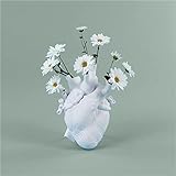 VEDEXA Herz Vase, Dekorative Anatomisch Herzförmige Vase Blumentopf Desktop OrnamentFür Wohnzimmer und Schlafzimmer Dekorative Vase