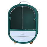 MOMBIY Kosmetik-Aufbewahrungsbox mit großem Fassungsvermögen, staubdicht, Kommode, Schublade, Lippenstift, Hautpflegeprodukt- Accessoires (Green, One Size)
