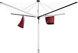Blome Wäschespinne Superior DuoMatic 45 - Designer Wäscheständer für den Garten inkl. Bodenhülse, Wäscheschirm mit Leinenautomatik, 45m Wäscheleine, Made in Germany