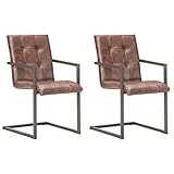 Bussandri Exclusive - Freischwinger 2 STK. Braun Echtleder