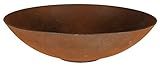 matches21 Pflanzschale für draußen - große Dekoschale in Rost-Optik als Blumentopf Pflanztopf - Schale in 35 x 9,5 cm für Garten, Balkon, Friedhof
