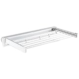Kunyun Wäscheständer, wandmontierter Wäscheständer, Kleiderbügelständer, Faltbarer Handtuchtrockner, faltbares Design für kleine Orte, Weiß