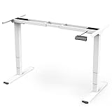 SportPlus | Höhenverstellbarer Schreibtisch für Homeoffice & Büro | Memory-Funktion | inkl. USB-Anschluss, Anti-Kollisions-Schutz, 3-Fach-Teleskop, verstellbare Höhe 62-127 cm, belastbar bis 100kg