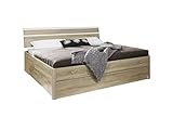 Rauch Möbel Rasa Bett Stauraumbett Doppelbett in Eiche Sonoma / Weiß mit 4 Schubkästen als zusätzlichen Stauraum, Liegefläche 160x200 cm, Gesamtmaße BxHxT 165x93x216 cm