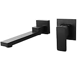 HAUSELIEBE Waschtischarmatur Einzelgriff Mit Eingebetteter Box, Unterputz Schwarz Waschtischarmatur Bad Einzelgriff Waschbecken Wasserhahn