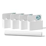 ORGNATIC magnetischer Schranktür-Organizer für Badezimmer & Küche I Kosmetik- & Make-up-Organizer Badschrank innen I Set mit Folie & 4 verschiebbaren Fächern für Schmuck & Skincare I Ohne Bohren