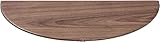 SZCURC Feine halbkreisförmige Trennwände aus schwarzem Nussbaum Runde Wandregale Wandregale aus massivem Holz (Color : Black Walnut) jiangyu1994 ( Color : Black Walnut )
