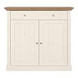 Steens Group MONACO Schuhschrank Kiefer Massiv WEISS 120x110x40 cm