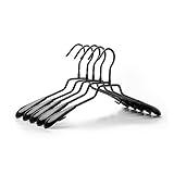 KIZQYN Wäscheständer Trockenes breites Schulterbad-Trockengestell ohne Spur-Haushalt-Kleiderbügel-Kleiderschrank-Kleiderbügel mit Haken Wäschespinne (Color : Schwarz, Size : M)