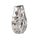 Dekorative Vasen Metallvase Dekoration Wohnzimmer Veranda Zuhause Desktop Dekoration Kreative Hammervase Bauernhaus Vase (Farbe: B, Größe: Gold) (Silber Gold)