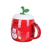 Yardwe 1 X Weihnachtsbecher Tasse Mit Deckel Weihnachtsgeschenke Trendige Geschenke Weihnachtsbecher Frohe Weihnachten Weihnachtskaffeetassen Flüssigkeitsbehälter