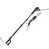 WALTER 2-in-1 Heckenschere/Kettensäge 450 W / 710 W, Schnittlänge 410 mm (Heckenschere) 250 mm (Kettensäge), inklusive bequemen Schultergurt