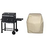 Tepro Grillwagen Toronto Click Holzkohlegrill, Anthrazit/Edelstahl & Abdeckhaube passend für Tepro Toronto (NICHT für XXL) Holzkohlengrill, Beige