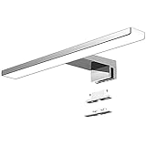 Aogled Led Spiegelleuchte Badezimmer 10W 820LM 40cm 230V 6500K,3-in-1 Klasse II Wasserdicht IP44 Bad Spiegellampe,Kein Flimmern Badlampe Wandbeleuchtung Neutralweiß 400mm Bad Spiegelleuchte