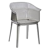 komfortabel Barhocker Rückenlehne Hocker Nordic Clear Barhocker Acryl Küche und Esszimmer Armlehnen Stuhl Transparenter Esszimmerstuhl Hocker Luxus