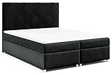 Best for Home Boxspringbett mit Bettkasten Trinity K-7 Bonellfederkern inkl. Topper 180x200 Schwarz